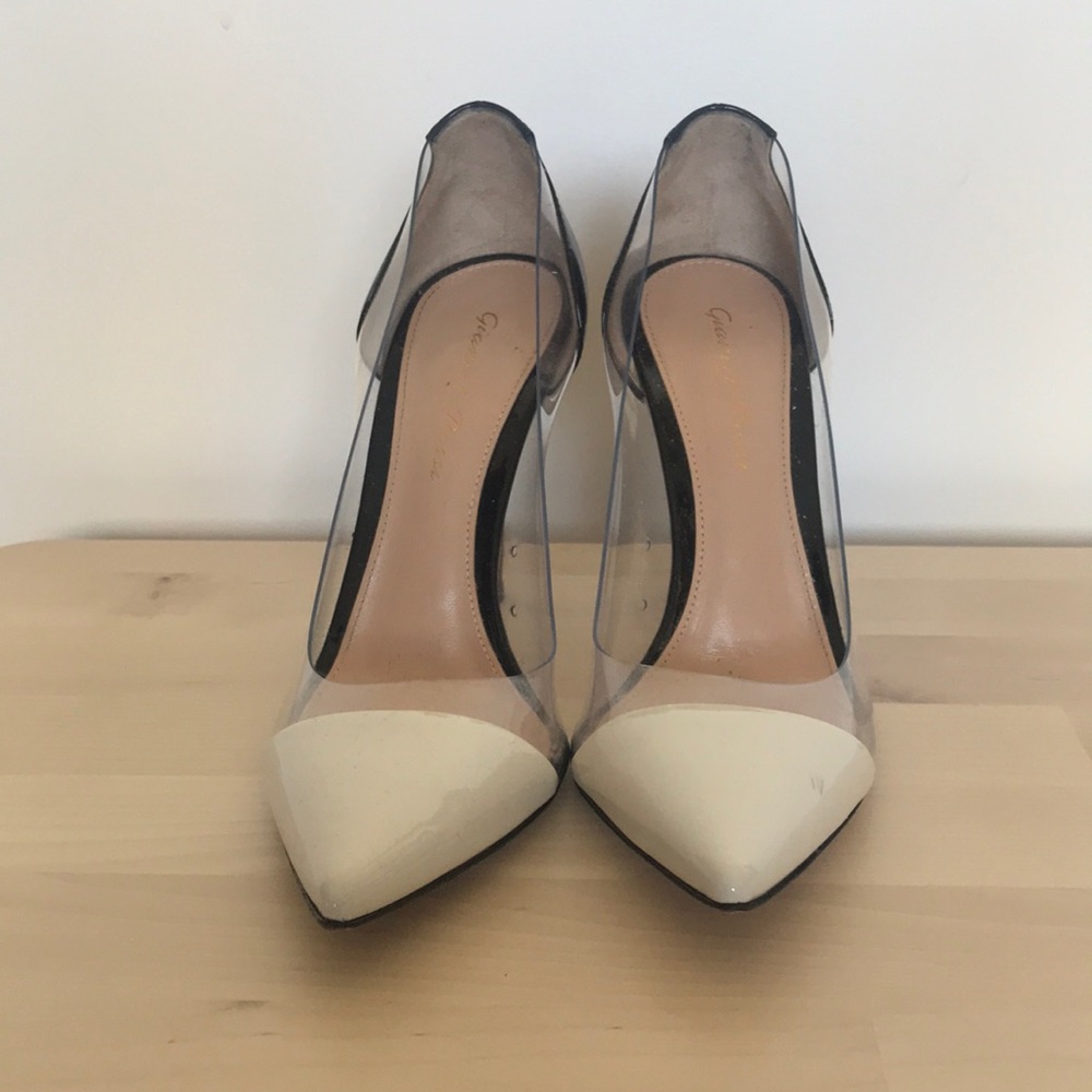 Gianvito Rossi plexi heels used